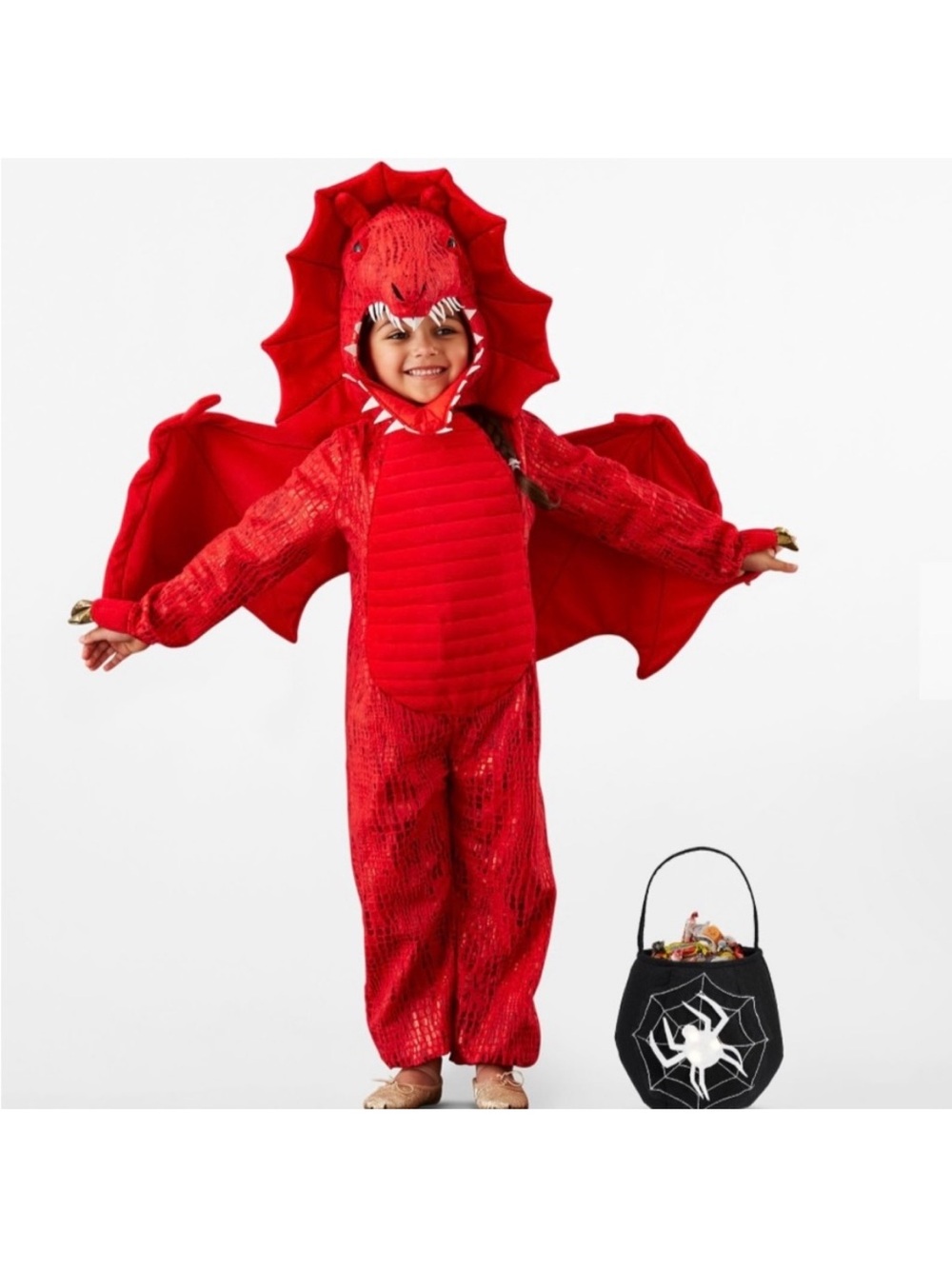 Pottery Barn Kids Toddler Red Dragon Halloween Costume size small 4-6